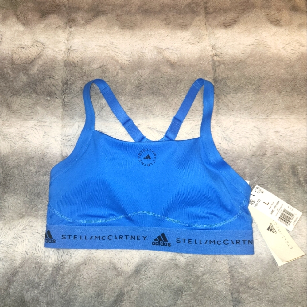 ADIDAS by STELLA MCCARTNEY Sports Bra Royal Blue Size L *NWT*